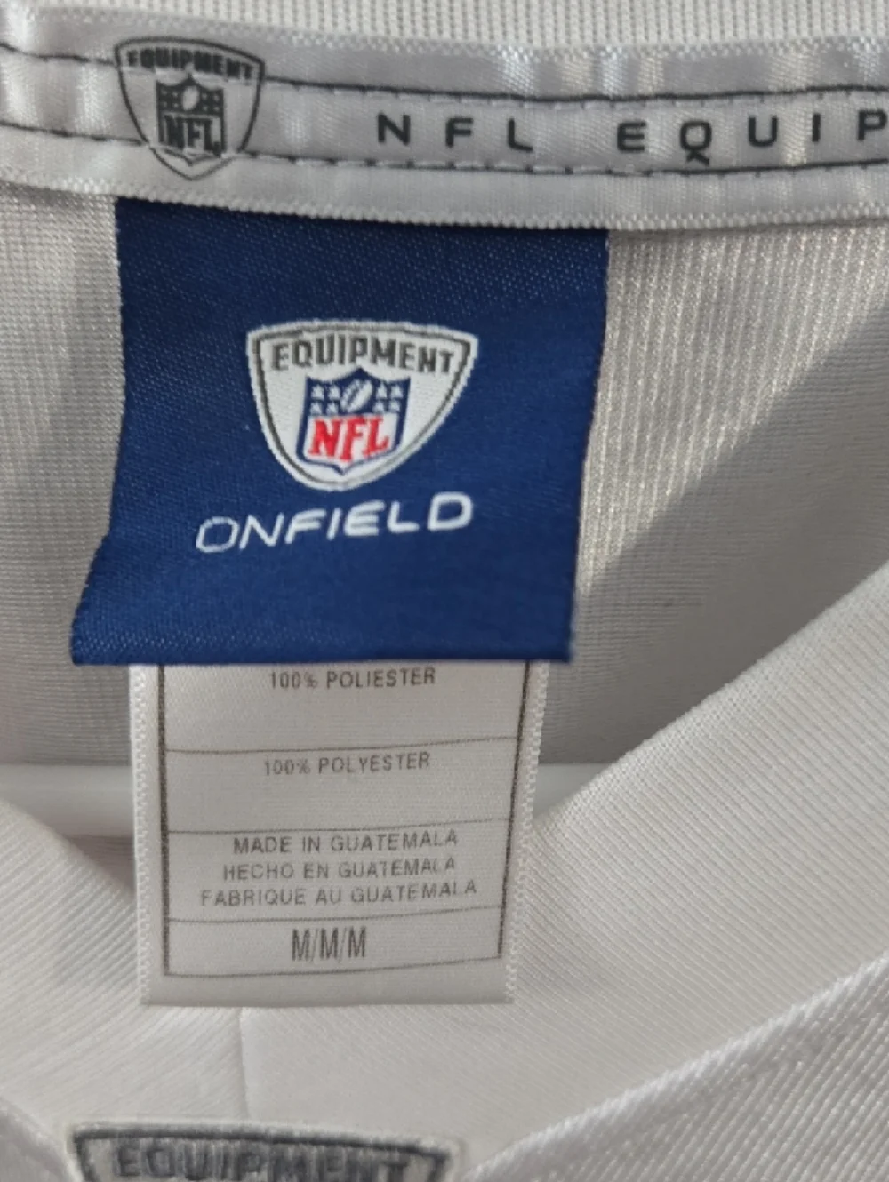 NFL White OnField Equipment Jersey with Blue Tag - Picture 2 of 3